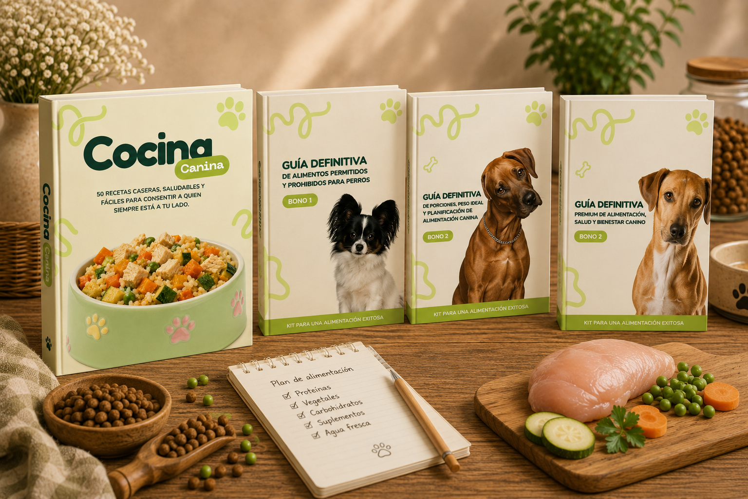 Cocina Canina: 50 Recetas Caseras y Saludables para tu Perro + Bonos de Alimentación